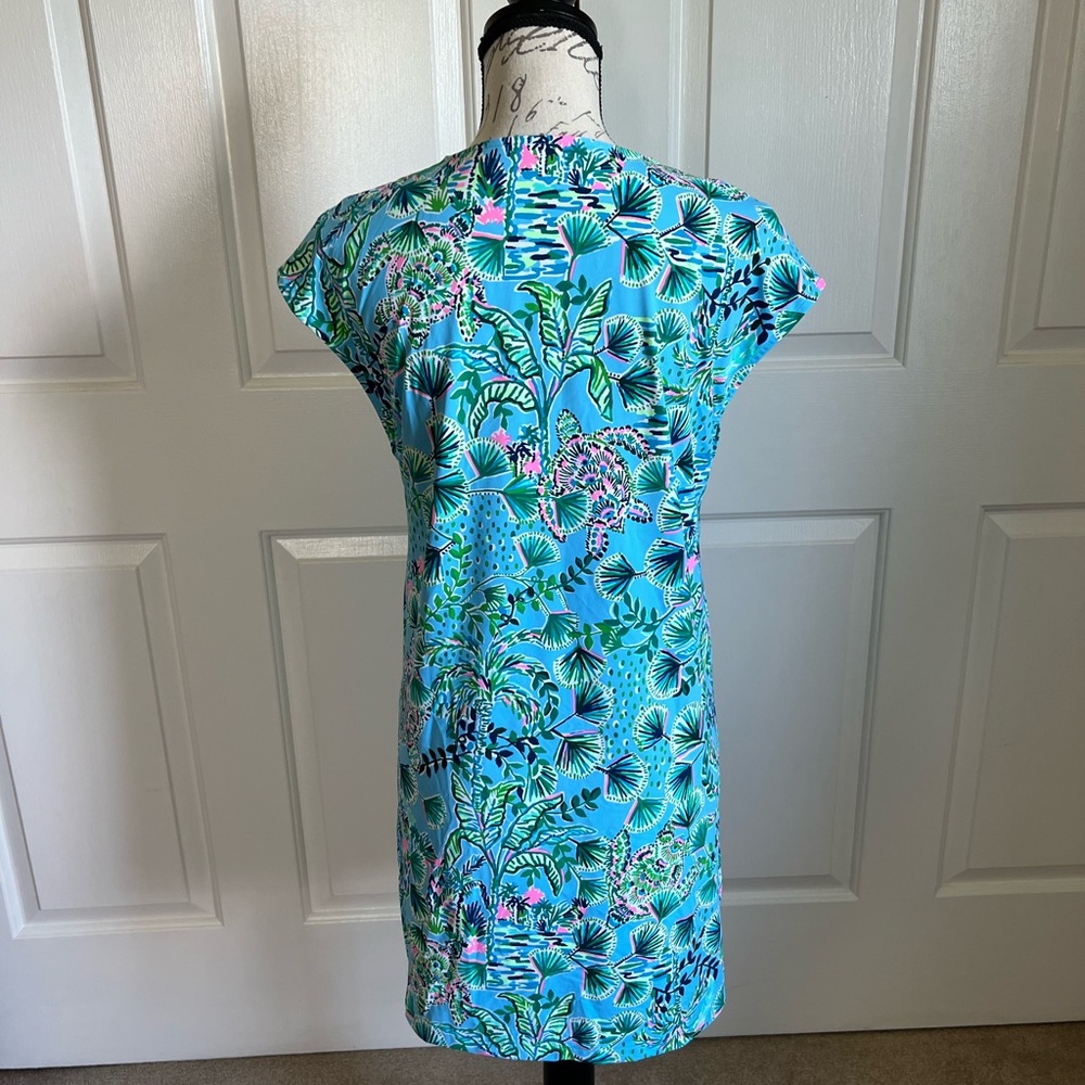NWOT Lilly Pulitzer Vibrant Blue Floral Dress and Swim Coverup - Picture 3 of 3
